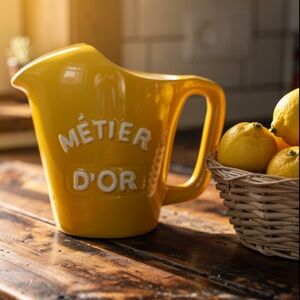 Vintage Restoration Hardware Métier D'or Watering Can - Portuguese Made Pottery